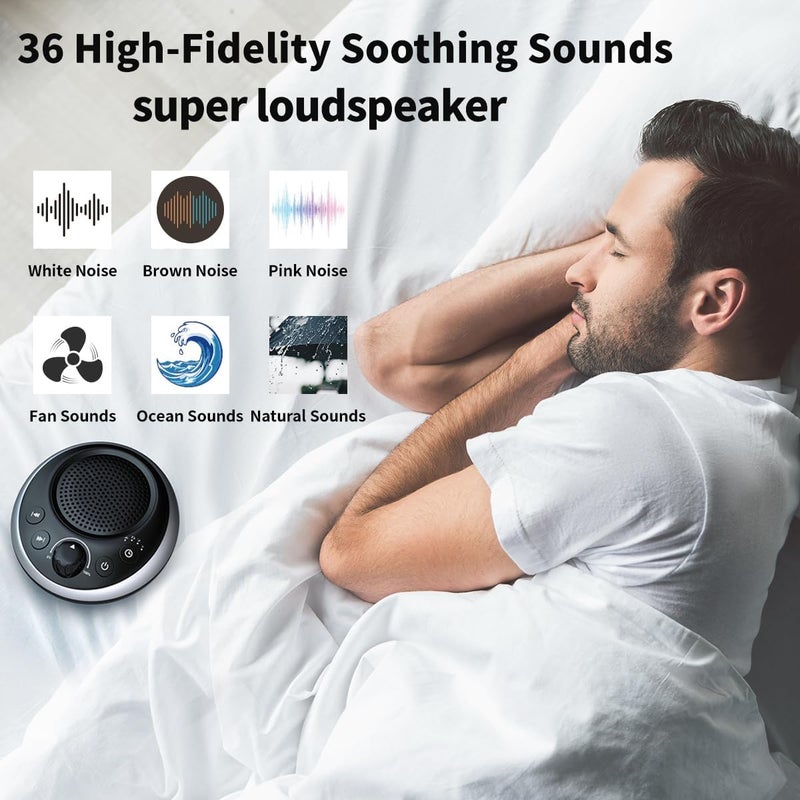 iDealSleep Rechargeable Portable Brown Noise Machine 2000mAH Large Battery Sound White Noise Machine 30 Soothing Sounds for Baby Kids Adults Sleep Machine Auto-Off Timer for Travel Camping and Home - Image 3